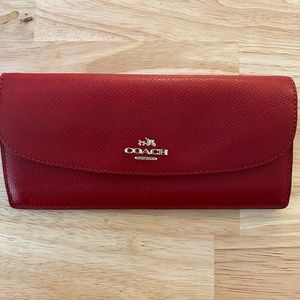 Red coach wallet